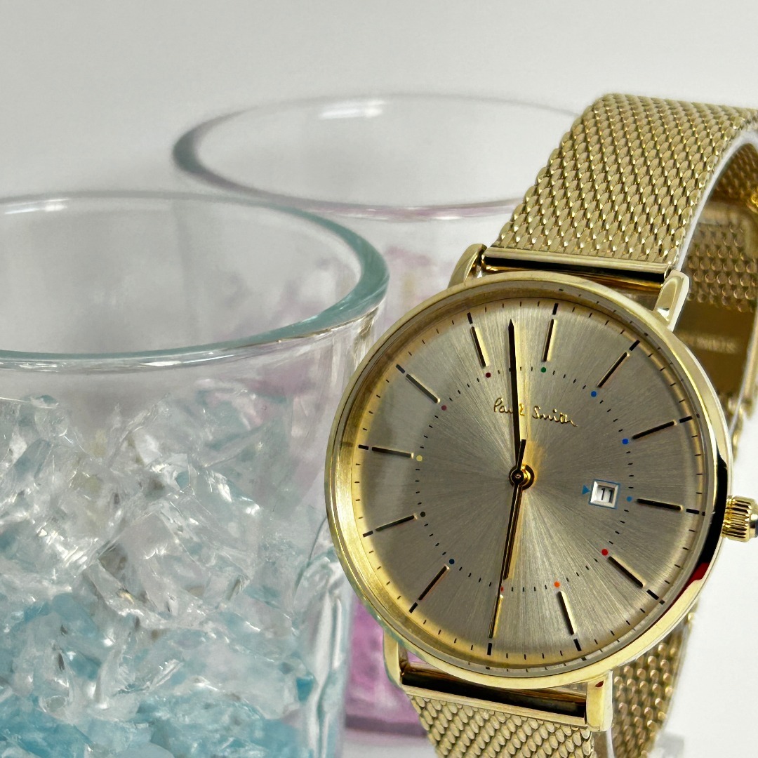 Paul Smith(ポールスミス)の【美品 人気】Paul Smith ポールスミス TRACK トラック ゴールド メンズの時計(腕時計(アナログ))の商品写真