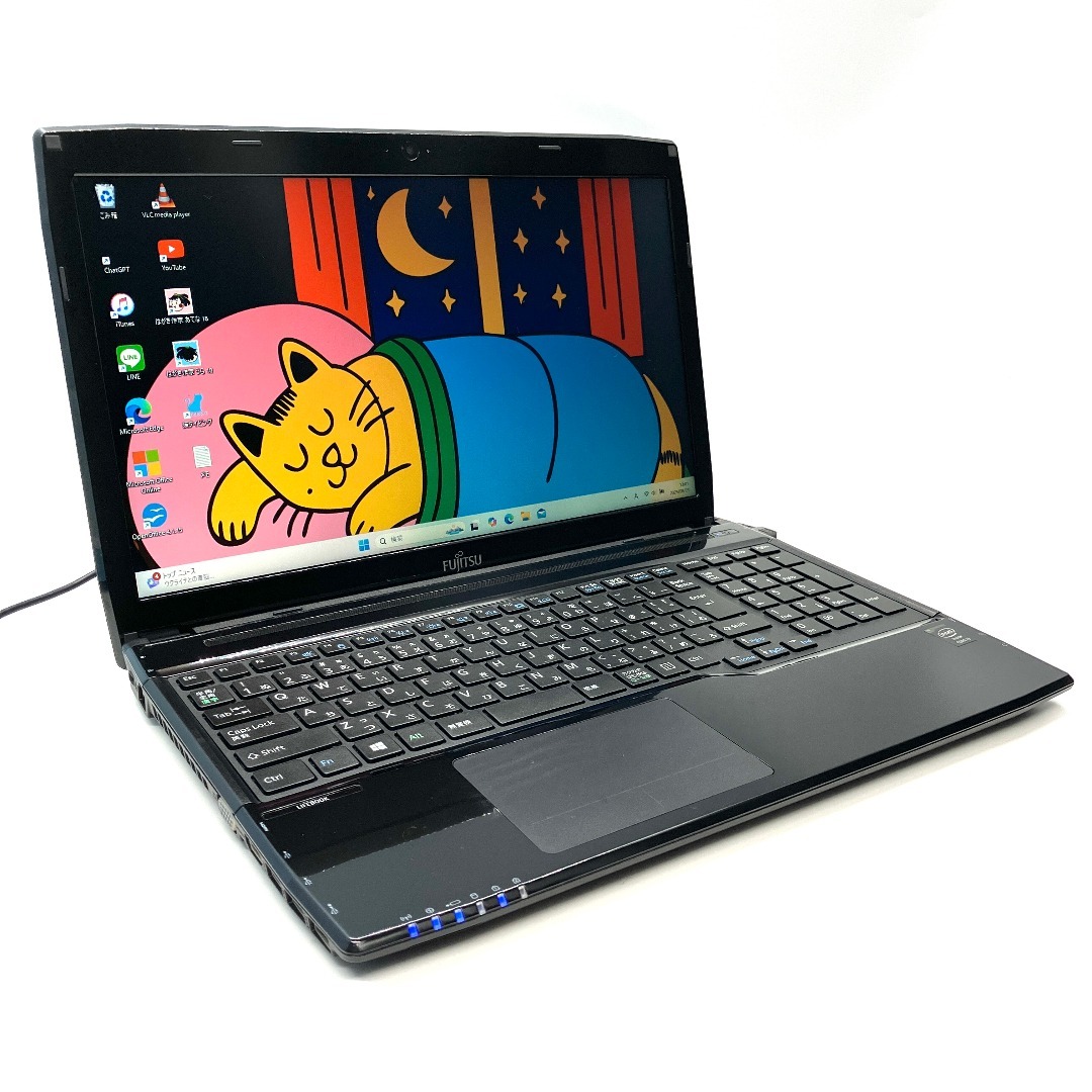 富士通(フジツウ)の上品✨クールブラック❣️高速動作✨SSD✨書類作成 すぐ使える ノートパソコン スマホ/家電/カメラのPC/タブレット(ノートPC)の商品写真