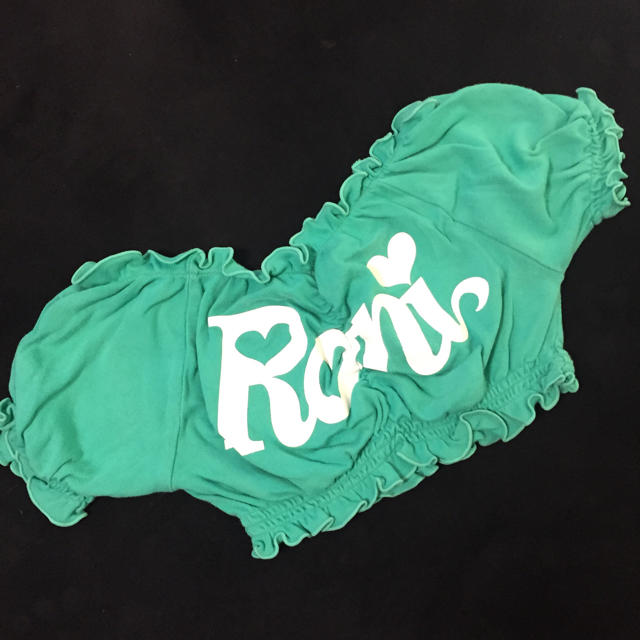 RONI(ロニィ)のRoni♡パフスリーブショートトップス♡グリーン キッズ/ベビー/マタニティのキッズ服女の子用(90cm~)(Tシャツ/カットソー)の商品写真