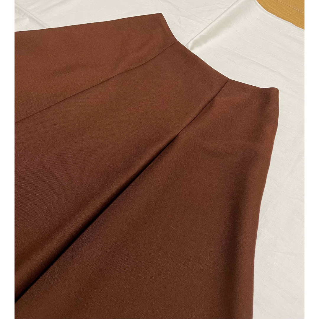Plage(プラージュ)のplage ブカティーニ フレアスカート レンガ色 ウール サイズ38 レディースのスカート(ロングスカート)の商品写真