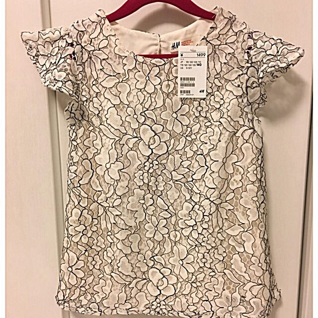 H&M(エイチアンドエム)の人気完売‼️レースブラウス♡ キッズ/ベビー/マタニティのキッズ服女の子用(90cm~)(ブラウス)の商品写真