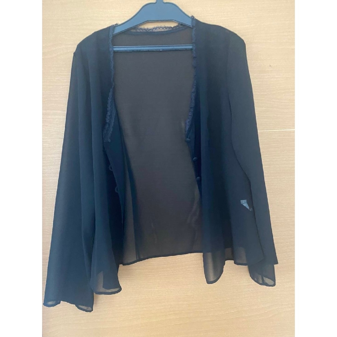 J＆R購入シフォン素材パーティードレス　ストールカーディガン付 レディースのワンピース(ロングワンピース/マキシワンピース)の商品写真