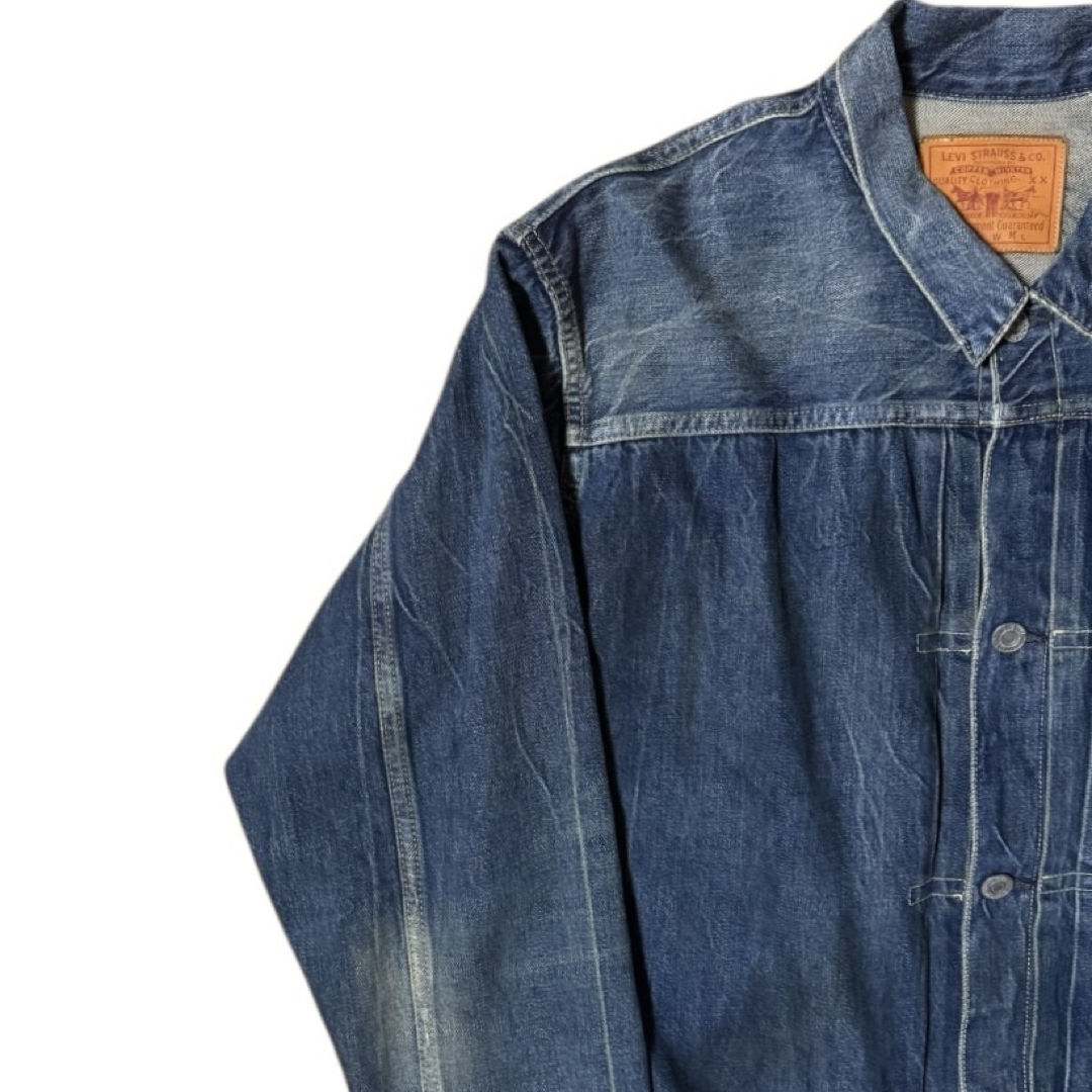 LEVI'S VINTAGE CLOTHING(リーバイスビンテージクロージング)のLVC 506xx 1st デニムジャケット ビッグE 加工モデル Mサイズ メンズのジャケット/アウター(Gジャン/デニムジャケット)の商品写真