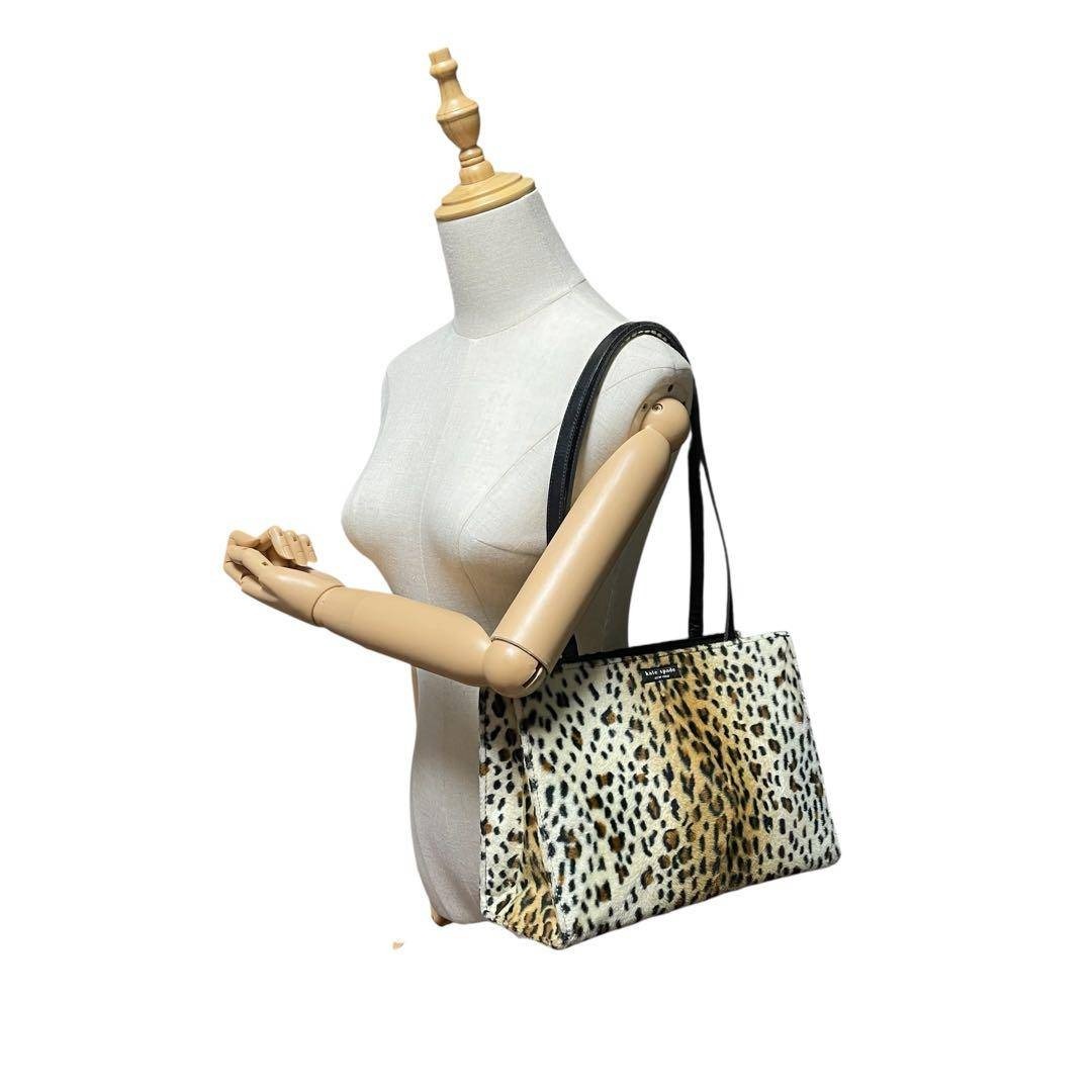 kate spade NEW YORK(ケイトスペードニューヨーク)の✨良品✨katespade ケイトスペードトートバッグ レオパード柄 肩掛け レディースのバッグ(トートバッグ)の商品写真