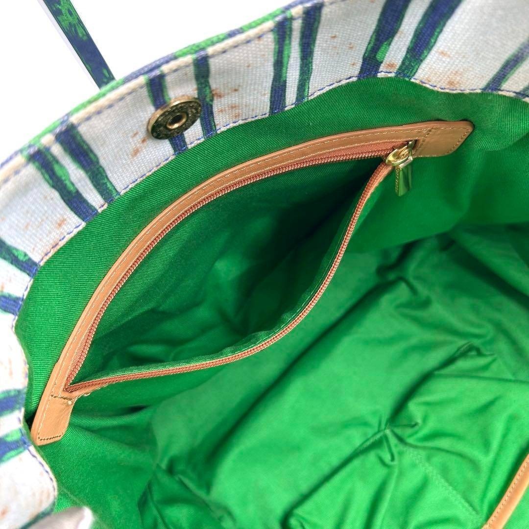 Tory Burch(トリーバーチ)の希少 トリーバーチ 266 トートバッグ 肩掛け キャンバス レザー チェーン レディースのバッグ(トートバッグ)の商品写真