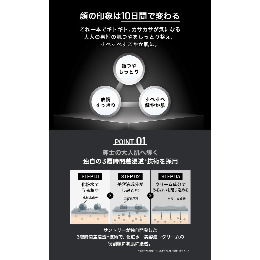 【人気商品】サントリー VARON ヴァロン オールインワン メンズ スキンケア コスメ/美容のスキンケア/基礎化粧品(その他)の商品写真