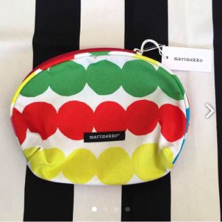 マリメッコ(marimekko)の【新品未使用】マリメッコ ポーチ RASYMATTO ラシィマット ドット(ポーチ)