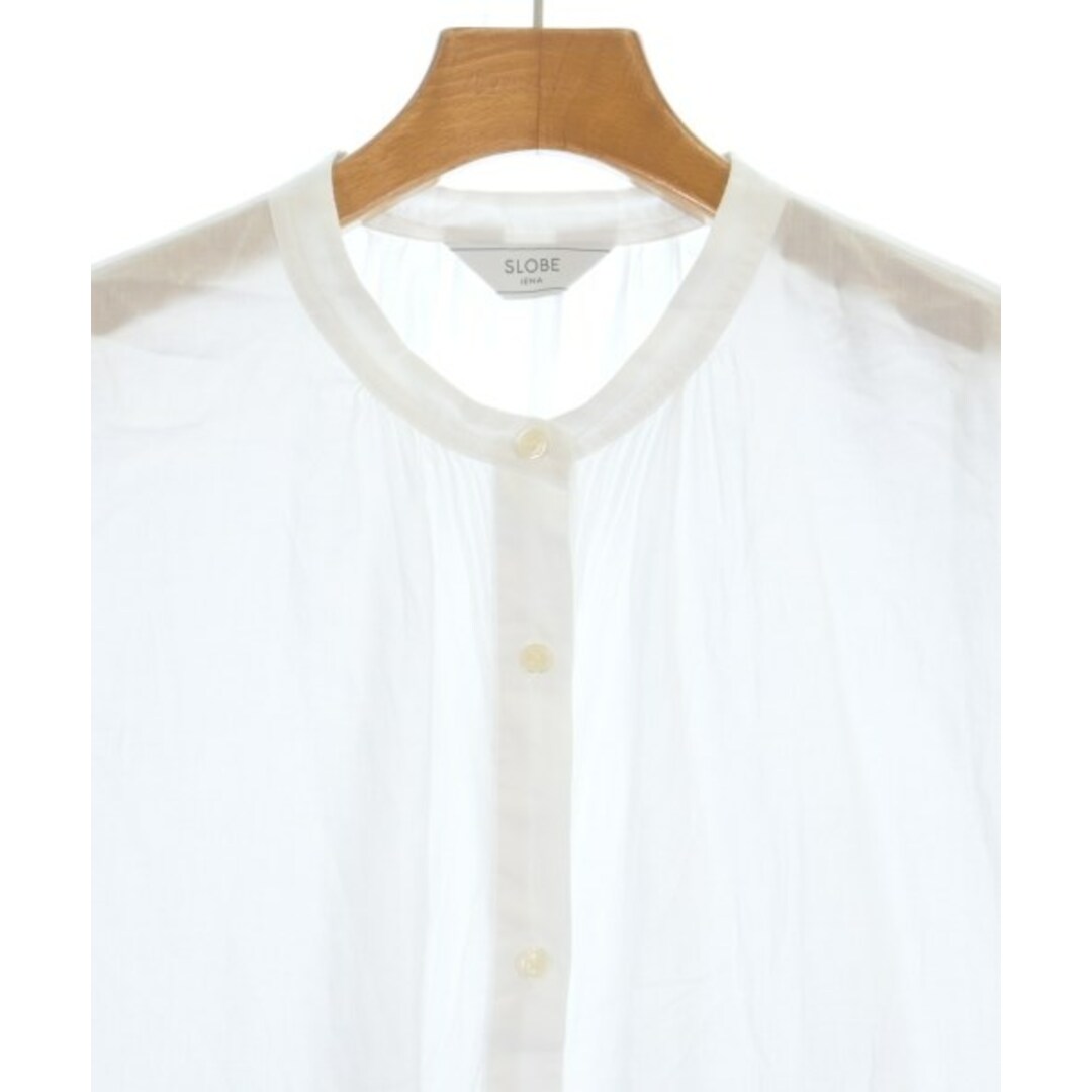 SLOBE IENA(スローブイエナ)のSLOBE IENA スローブイエナ カジュアルシャツ M 白 【古着】【中古】【送料無料】 レディースのトップス(シャツ/ブラウス(長袖/七分))の商品写真