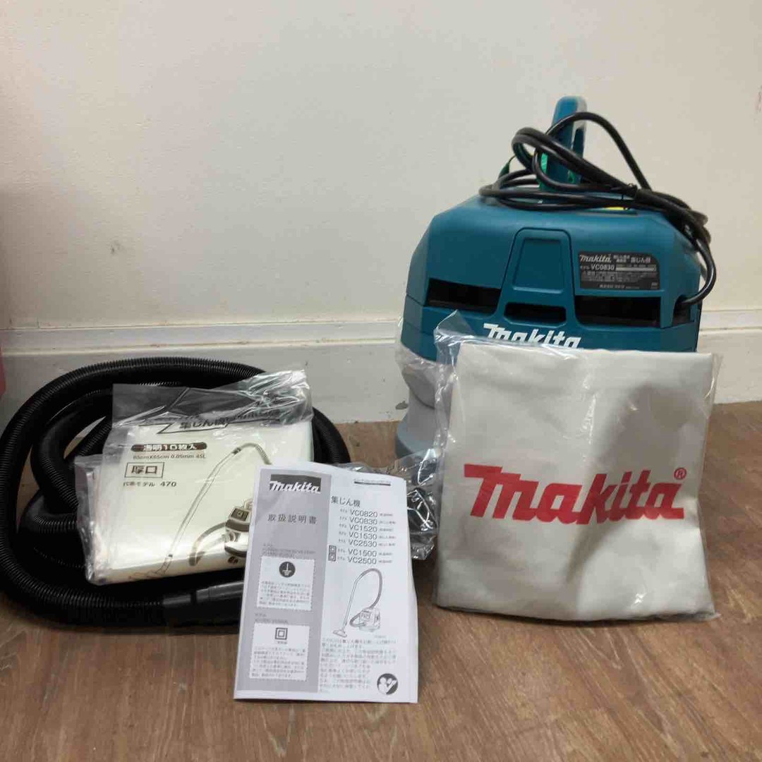 【未使用品】マキタ(makita) 集じん機 乾式 VC0830 連動機能【桶川店】 自動車/バイクのバイク(工具)の商品写真