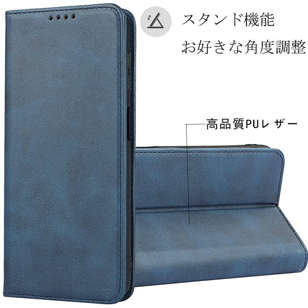【色:レトロブルー_サイズ:Arrows Be4 F-41A】Cavor Fuj スマホ/家電/カメラのスマホアクセサリー(その他)の商品写真