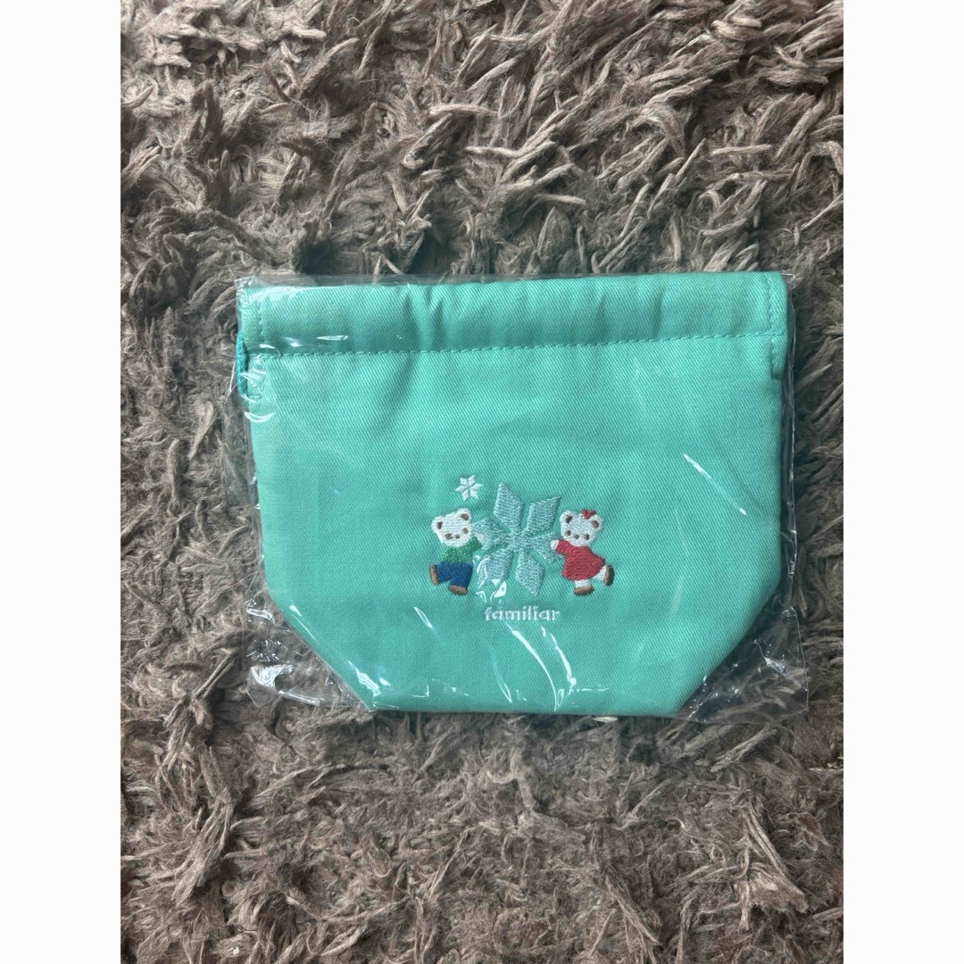 familiar(ファミリア)のファミリア巾着 宝塚 宝島歌劇団コラボ 雪組 グリーン レディースのファッション小物(ポーチ)の商品写真