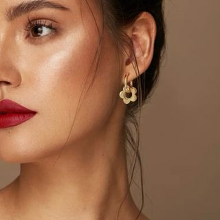 flower motif pierce 18kgp 残り一点(ピアス)