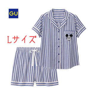 ジーユー(GU)のGU♡ディズニー パジャマ ミッキー ブルー L 大人気 完売 入手困難(パジャマ)