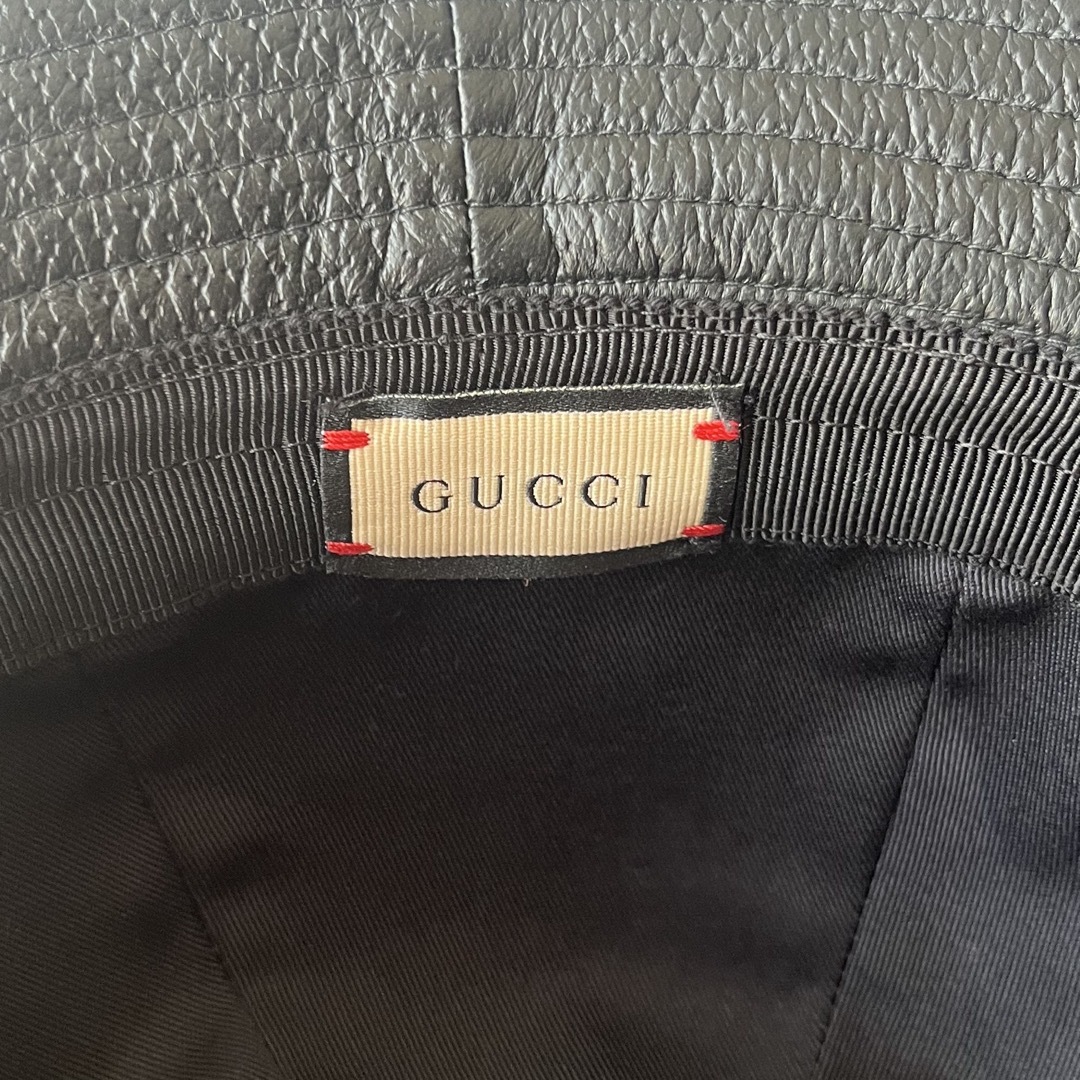 GUCCI(グッチ)のGUCCI グッチ ホースビット レザー バケットハット メンズの帽子(ハット)の商品写真