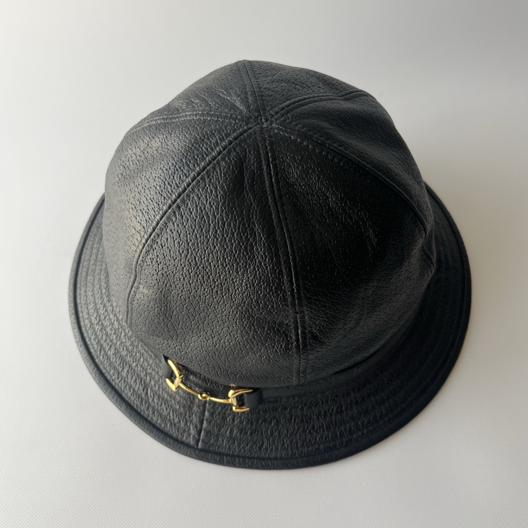 GUCCI(グッチ)のGUCCI グッチ ホースビット レザー バケットハット メンズの帽子(ハット)の商品写真