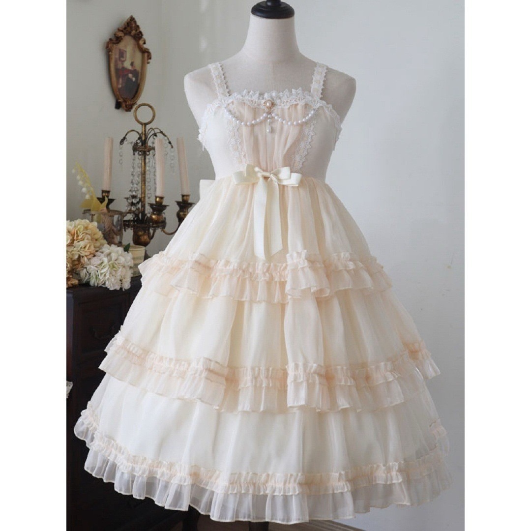 ロリータドレス ワンピース レディース ハロウィン フェミニン レース ドレス レディースのワンピース(ひざ丈ワンピース)の商品写真