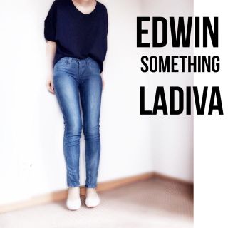 LADIVA サムシング Edwin ストレッチ スキニー ジャージーズ デニム