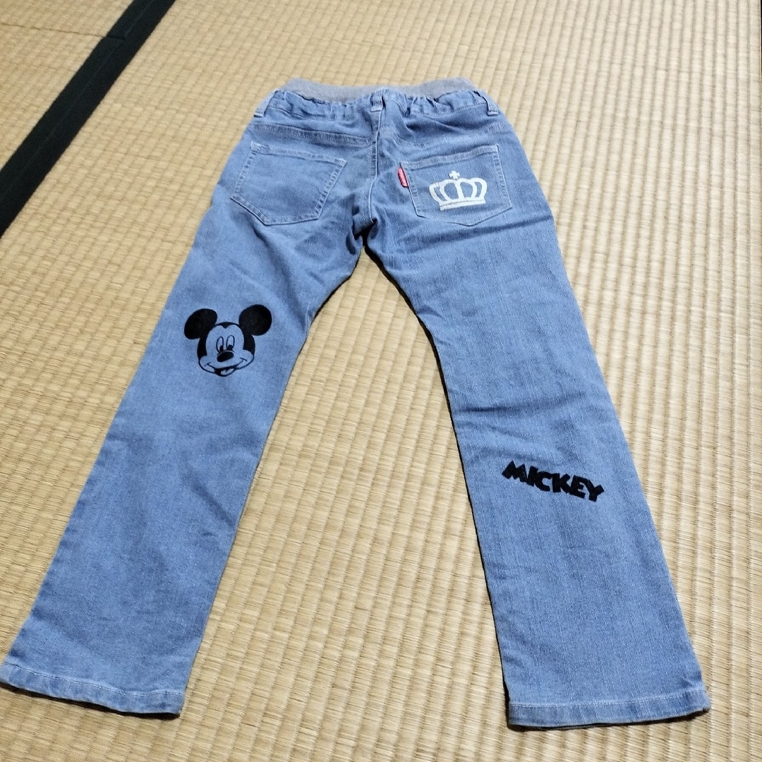 BABYDOLL(ベビードール)の【130cm】ミッキー柄デニム キッズ/ベビー/マタニティのキッズ服女の子用(90cm~)(パンツ/スパッツ)の商品写真