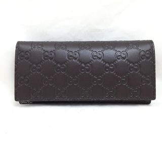 グッチ(Gucci)のGUCCI グッチ GG レザー 二つ折り ウォレット 長財布 233154(長財布)