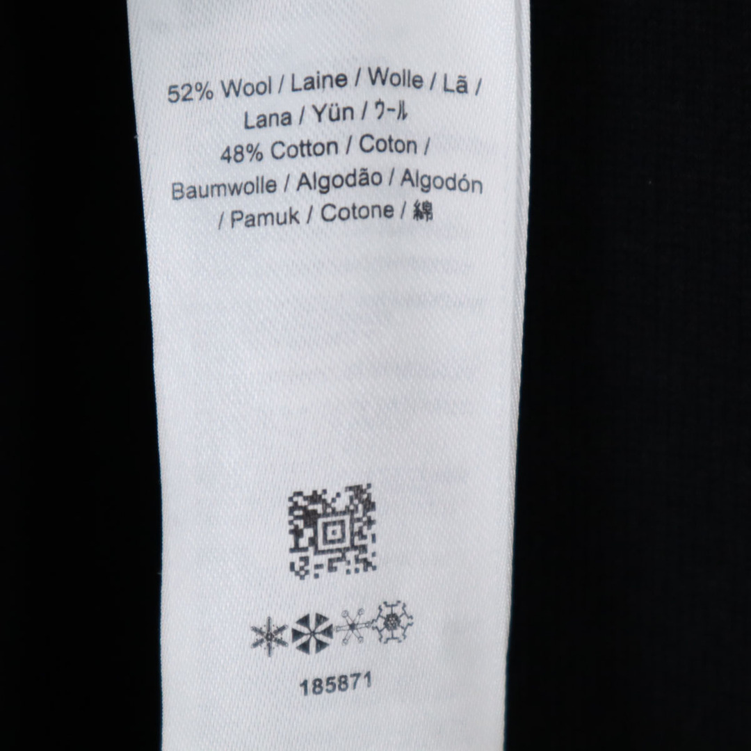 FRED PERRY(フレッドペリー)の古着 FRED PERRY フレッドペリー ウールブレンド 長袖 ポロシャツ L ブラック メンズ メンズのトップス(ポロシャツ)の商品写真