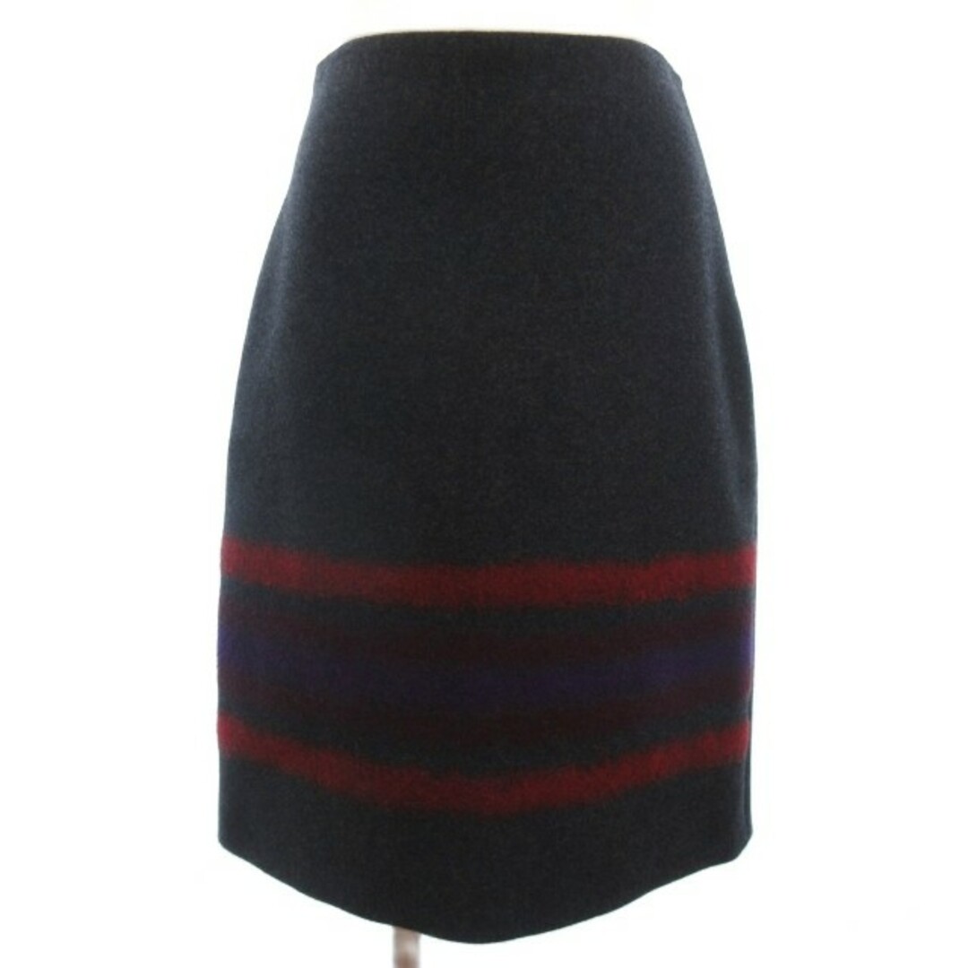 BOTTEGA VENETA(ボッテガヴェネタ)のボッテガヴェネタ スカート ウール カシミヤ混 ボーダー グレー系 40 レディースのスカート(ひざ丈スカート)の商品写真
