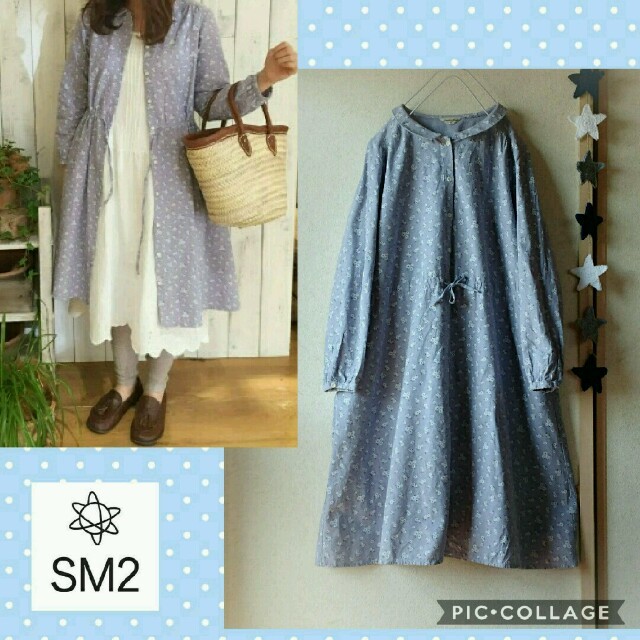 SM2(サマンサモスモス)の◆GWセール◇Samansa Mos2***ダンガリー花柄シャツワンピース レディースのワンピース(ひざ丈ワンピース)の商品写真