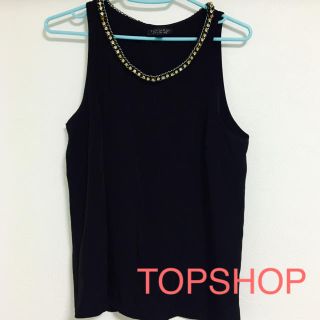 トップショップ(TOPSHOP)のTOPSHOP♡トップショップ♡ビジュー付ノースリーブ♡ZARA PARTY (カットソー(半袖/袖なし))