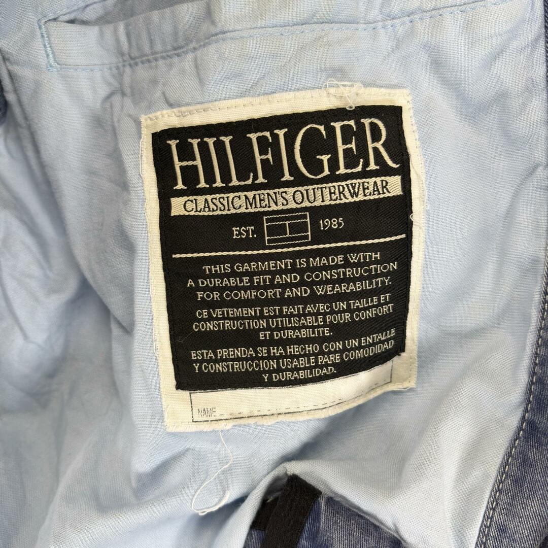 TOMMY HILFIGER(トミーヒルフィガー)の古着 トミーヒルフィガー TOMMY HILFIGER デニムジャケット ファイヤーマンジャケット カバーオール ワンポイントロゴ XXL  ブルー系 メンズ メンズのジャケット/アウター(その他)の商品写真