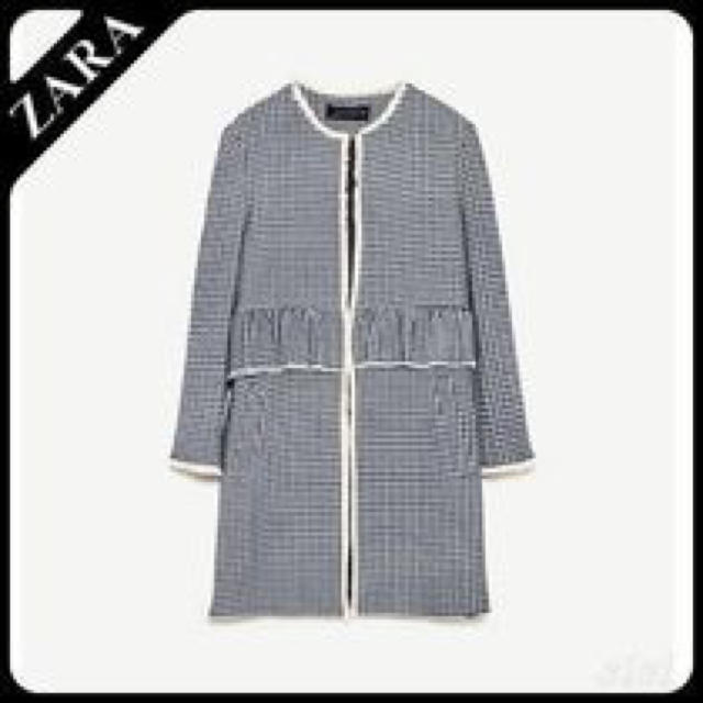 ZARA(ザラ)のZARAギンガムチェック✳︎フリルジャケット レディースのジャケット/アウター(ノーカラージャケット)の商品写真
