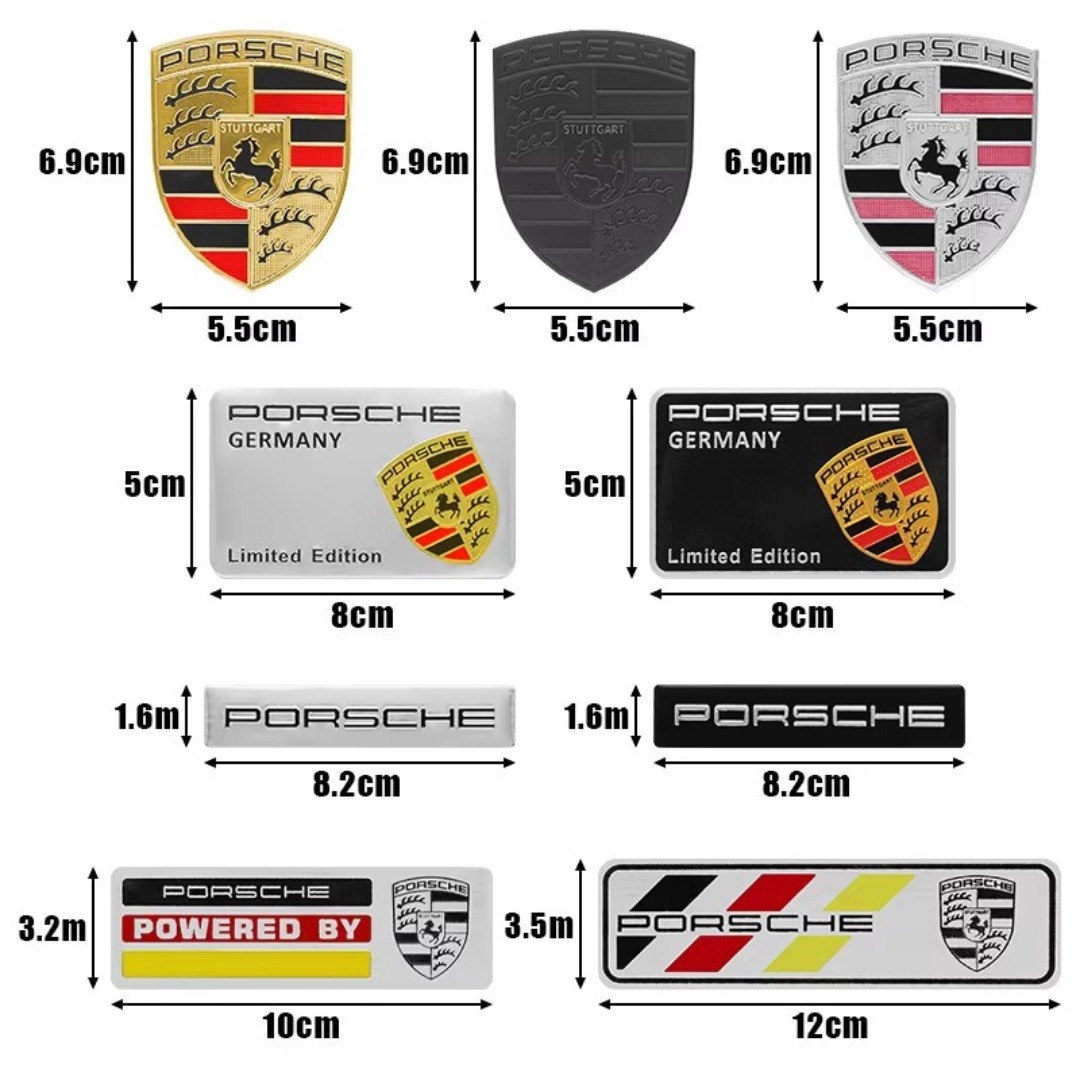 Porsche(ポルシェ)のPORSCHE(ポルシェ) エンブレム ブラック  自動車/バイクの自動車(車外アクセサリ)の商品写真