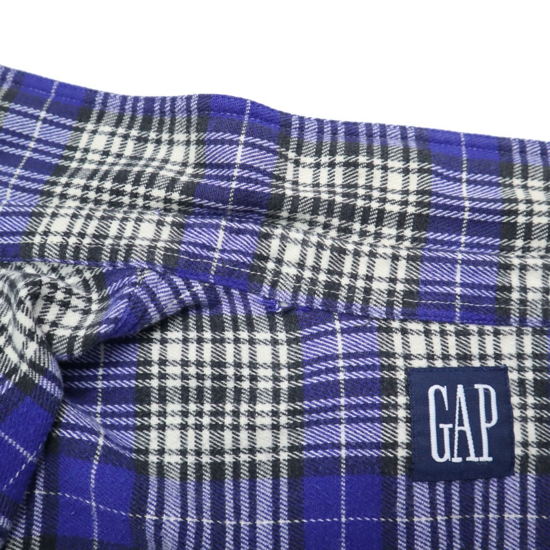 GAP(ギャップ)の90s OLD GAP オールドギャップ ポルトガル製 ネルシャツ チェック 青 メンズのトップス(シャツ)の商品写真