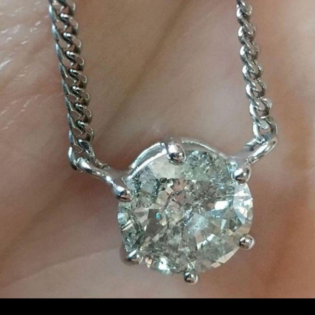 ジュエリーマキ(ジュエリーマキ)のジュエリーマキ 大粒天然ダイヤモンドネックレス 1.11ct/40.9cm レディースのアクセサリー(ネックレス)の商品写真