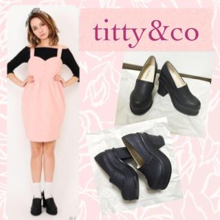 ティティアンドコー(titty&co)のゆー様♡titty&co♡未使用¥13,600オーバルトゥヒールサンダル(ハイヒール/パンプス)