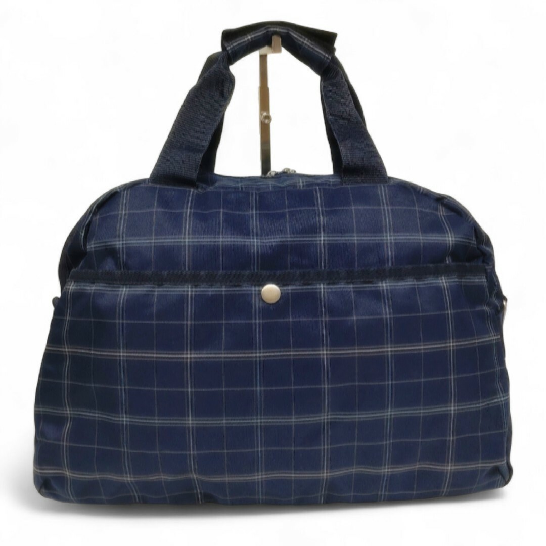 EASTBOY(イーストボーイ)の良品 イーストボーイ ボストン スクールバッグ ネイビー チェック レディースのバッグ(ボストンバッグ)の商品写真