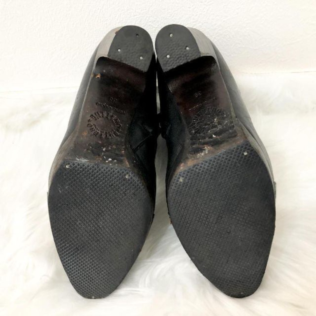 BUTTERO(ブッテロ)のBUTTERO ブッテロ ショートブーツ 38 レザー ブラック レディースの靴/シューズ(ブーツ)の商品写真