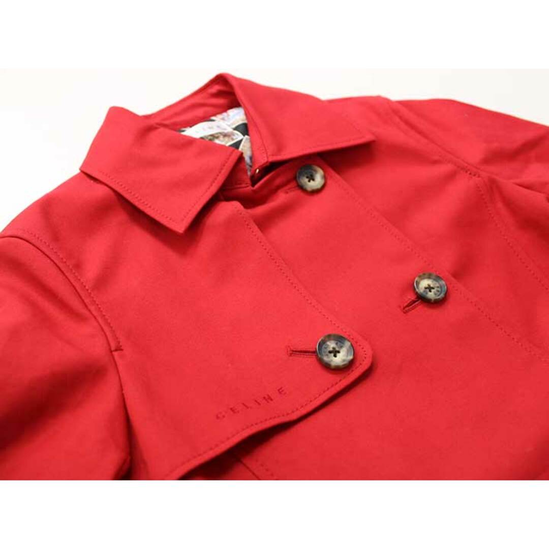 CELINE(セリーヌ)のセリーヌ トレンチコート 130cm キッズ 女児  赤 【中古】【新入荷!】☆ キッズ/ベビー/マタニティのキッズ服女の子用(90cm~)(ジャケット/上着)の商品写真