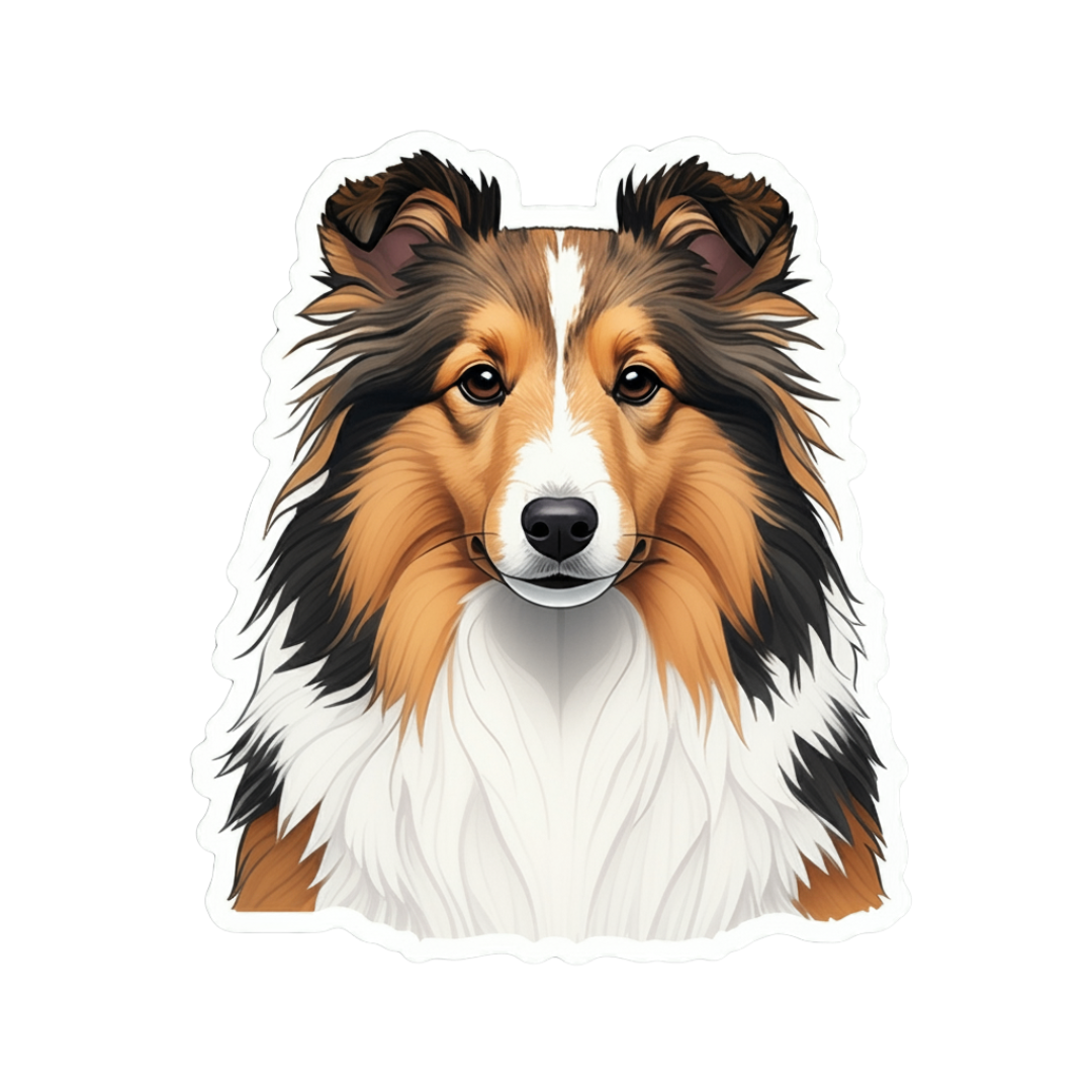 ST-62 愛らしいシェットランド・シープドッグの防水ステッカー 2枚セット  ハンドメイドの素材/材料(各種パーツ)の商品写真
