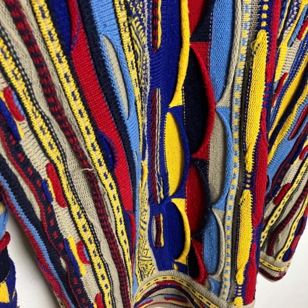 COOGI(クージー)のCOOGI クージー 3Dニット カラフル セーター XL コットン メンズのトップス(ニット/セーター)の商品写真
