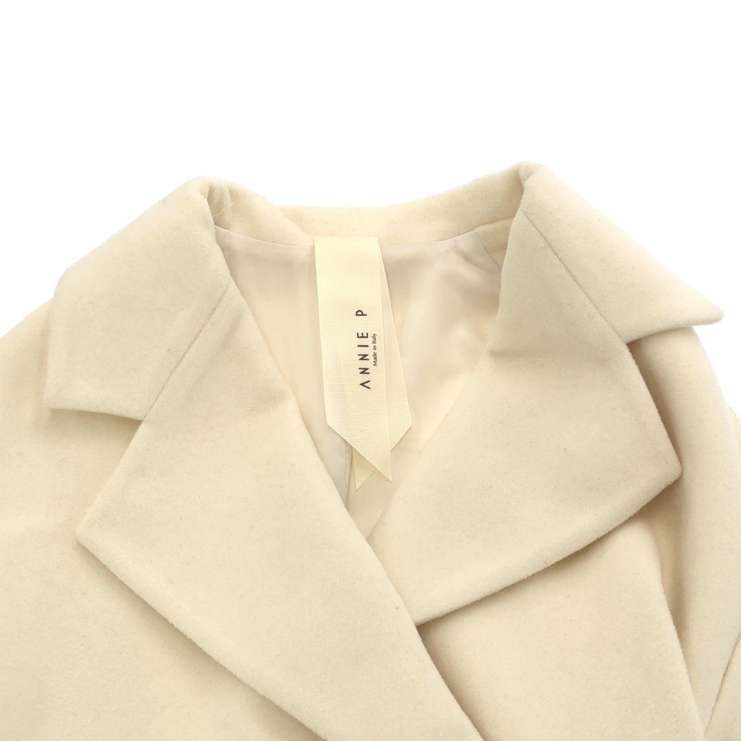 ANNIE P アニーピー カシミアヴァージンウールコート  アイボリー系 38 レディースのジャケット/アウター(その他)の商品写真