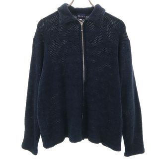 BEAMS - 古着 BEAMS ビームス 日本製 ジップアップ ジャケット L ネイビー メンズ