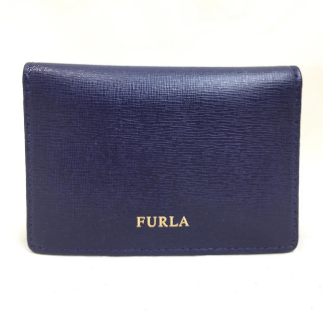 FURLA フルラ レザー カードケース ネイビー