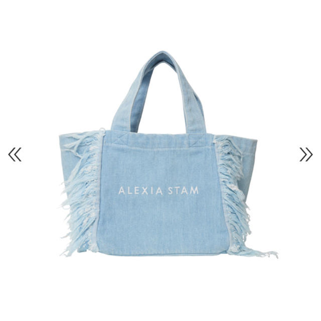 【新品】ALEXIASTAM デニムフリンジトートバッグ