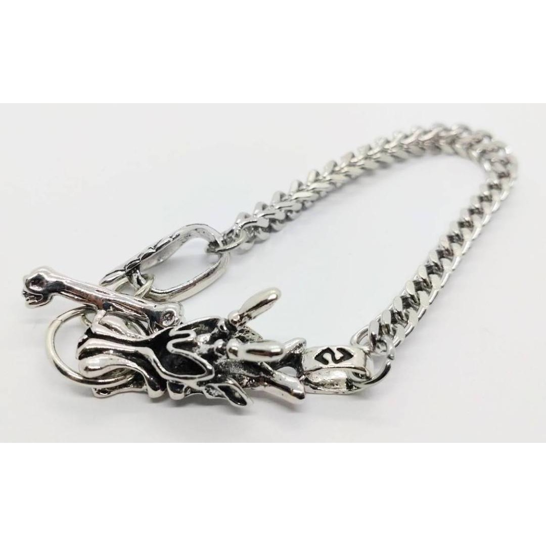 ドラゴン　竜　モンスター　ブレスレット　バングル　腕輪　ロック　パンク メンズのアクセサリー(ブレスレット)の商品写真