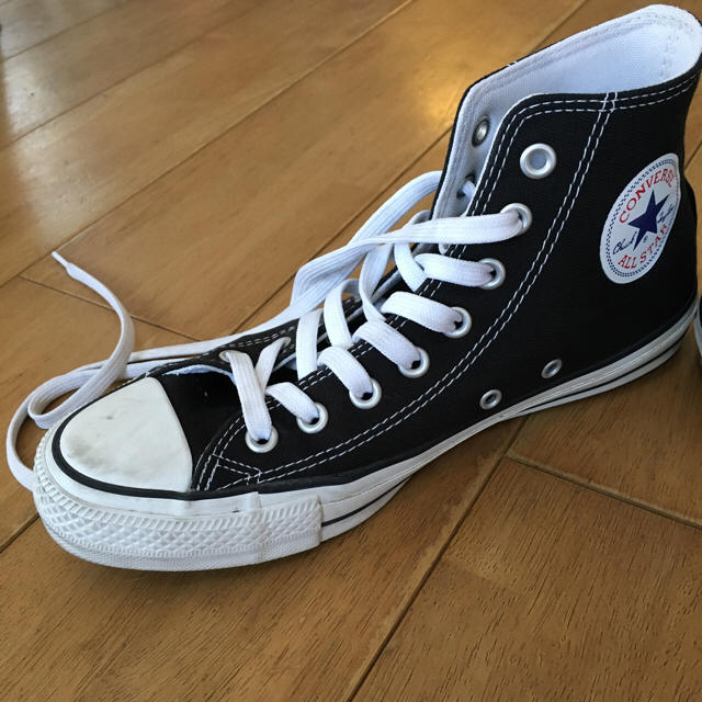 CONVERSE(コンバース)のコンバース 100周年 ハイカット 黒 レディースの靴/シューズ(スニーカー)の商品写真