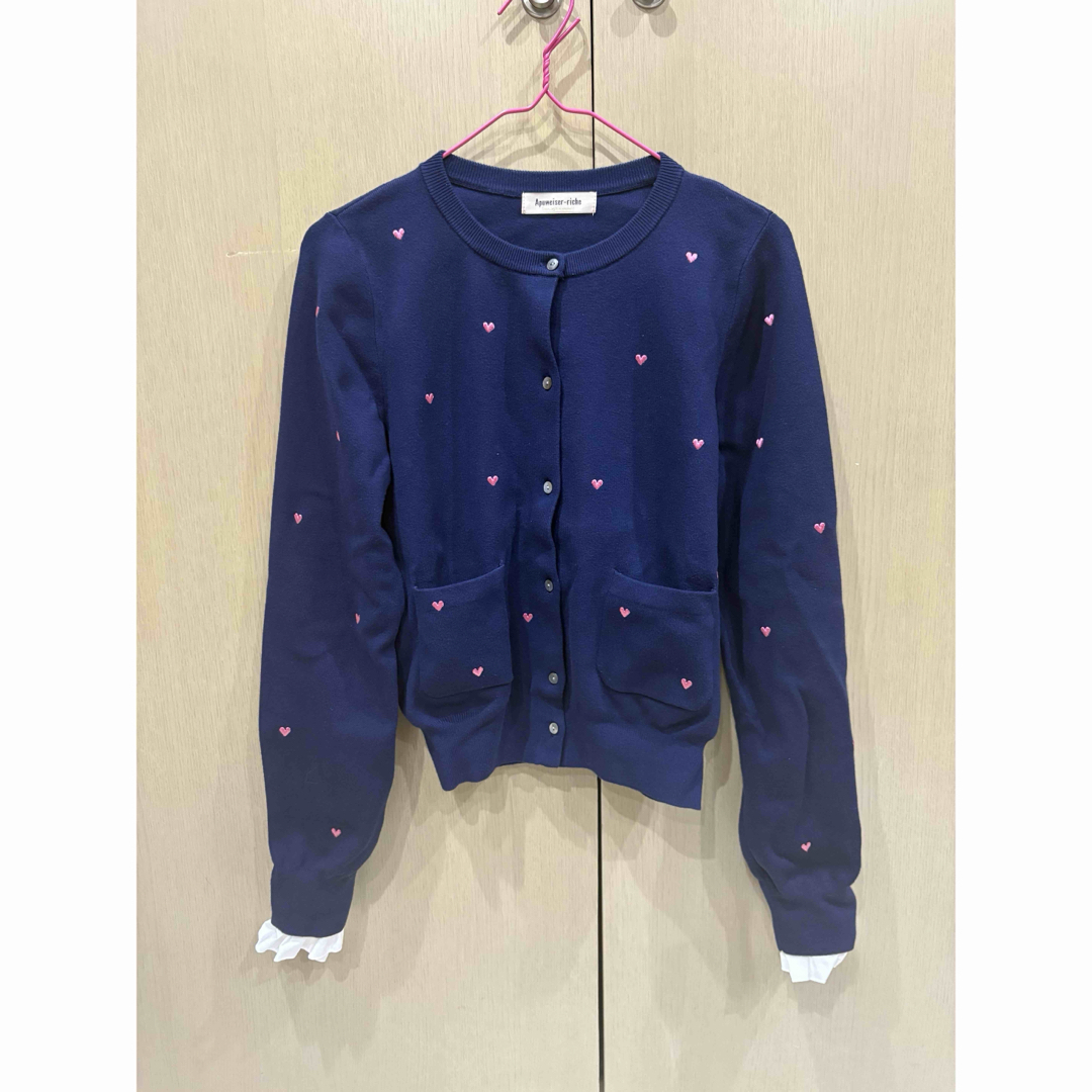 Apuweiser-riche(アプワイザーリッシェ)の【美品】Apuweiser-riche* ハート刺繍カーデプルオーバー レディースのトップス(ニット/セーター)の商品写真