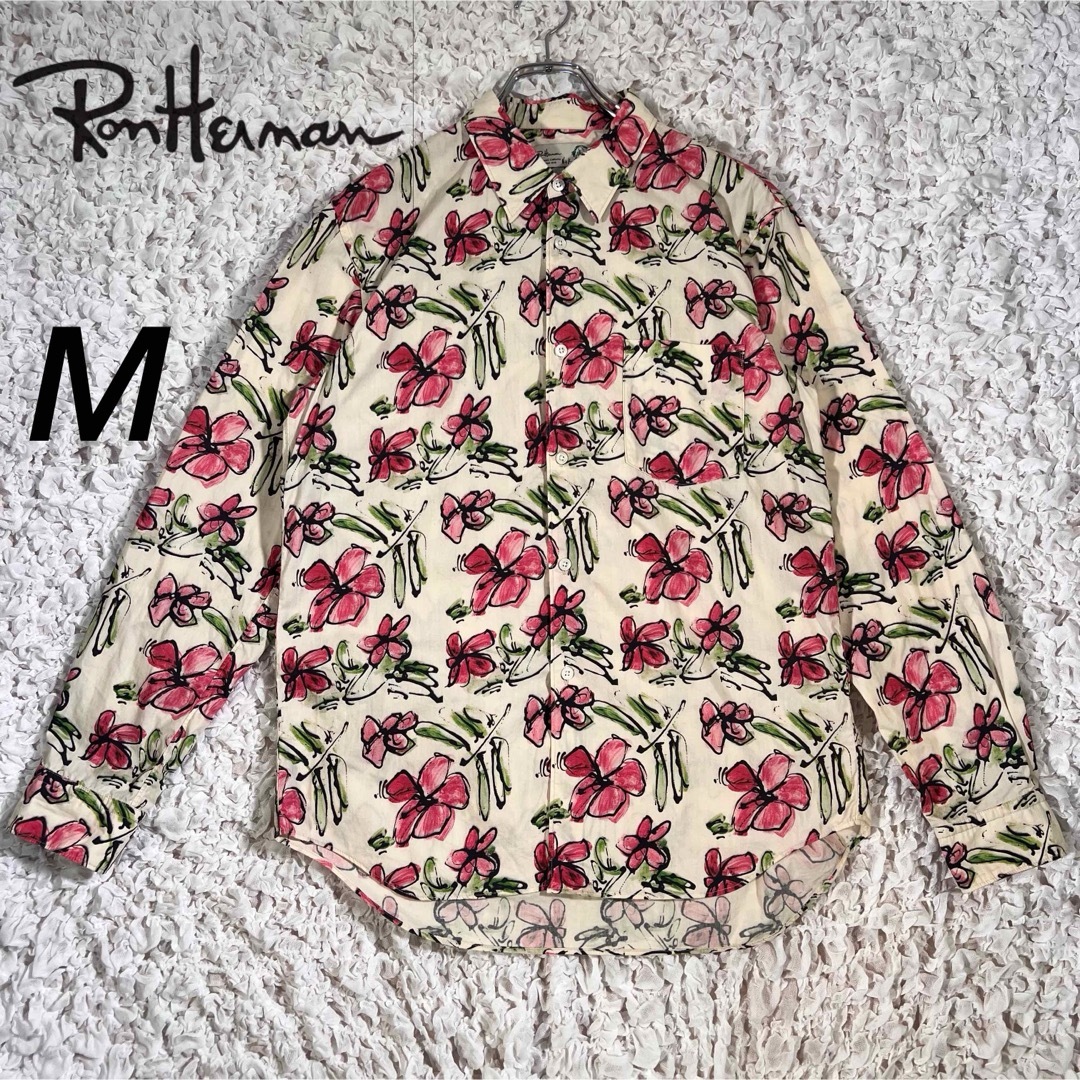 Ron Herman(ロンハーマン)の『コラボ』 ロンハーマン × ニックターナー 花柄シャツ オフホワイト 【M】 メンズのトップス(シャツ)の商品写真