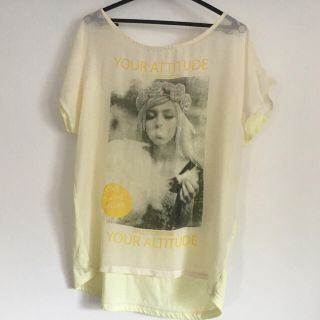 ザラ(ZARA)の美品★オーバーシルエットTシャツ(イエロー)(Tシャツ(半袖/袖なし))