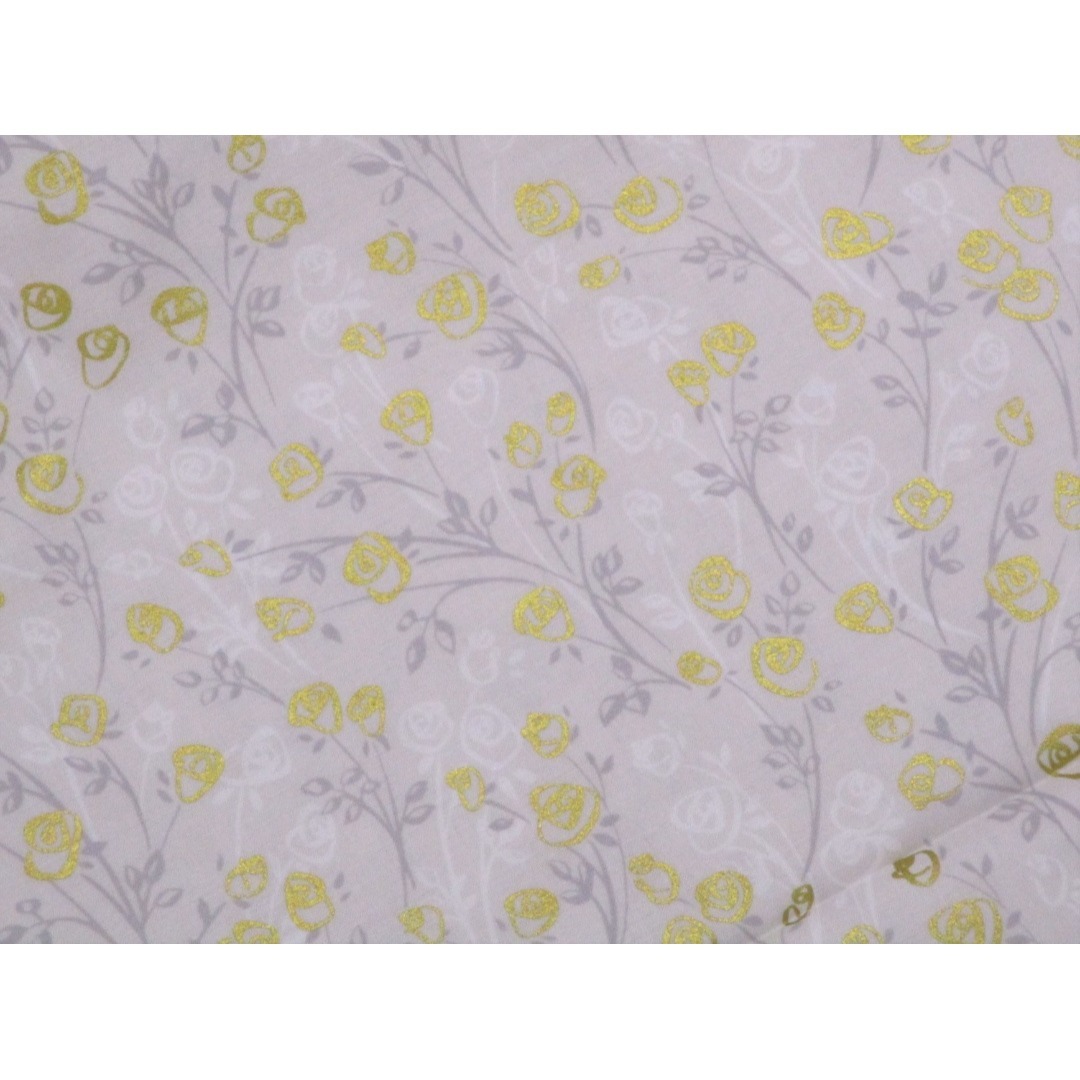 g615★ゴールドローズ　コットン生地★ ハンドメイドの素材/材料(生地/糸)の商品写真