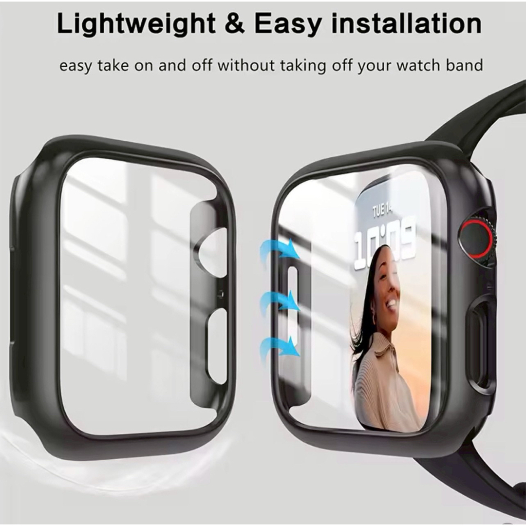 Apple Watch アップルウォッチ 保護フィルム 付き 40mm ブラック スマホ/家電/カメラのスマホアクセサリー(保護フィルム)の商品写真