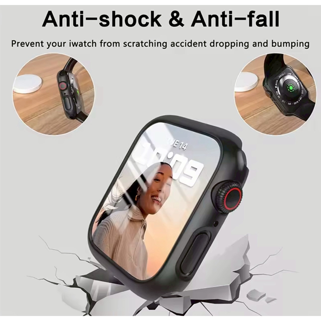 Apple Watch アップルウォッチ 保護フィルム 付き 40mm ブラック スマホ/家電/カメラのスマホアクセサリー(保護フィルム)の商品写真